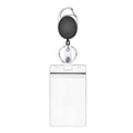 Wholesale Promotional Custom Logo Badge Holder Retractable Badge Reel with Carabiner Belt Clip and Key Ring for ID Card