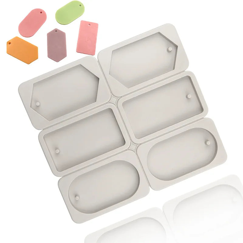 6 Cavity Circles/Squares/Diamonds DIY Pendant Silicone Mold Creative Aromatherapy Soap Mold Cake Chocolate Decoration Molds