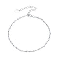 Rinntin SB182 Sparkling 2mm Width Water Wave Scales Genuine 925 Sterling Silver Chain Bracelet Jewelry