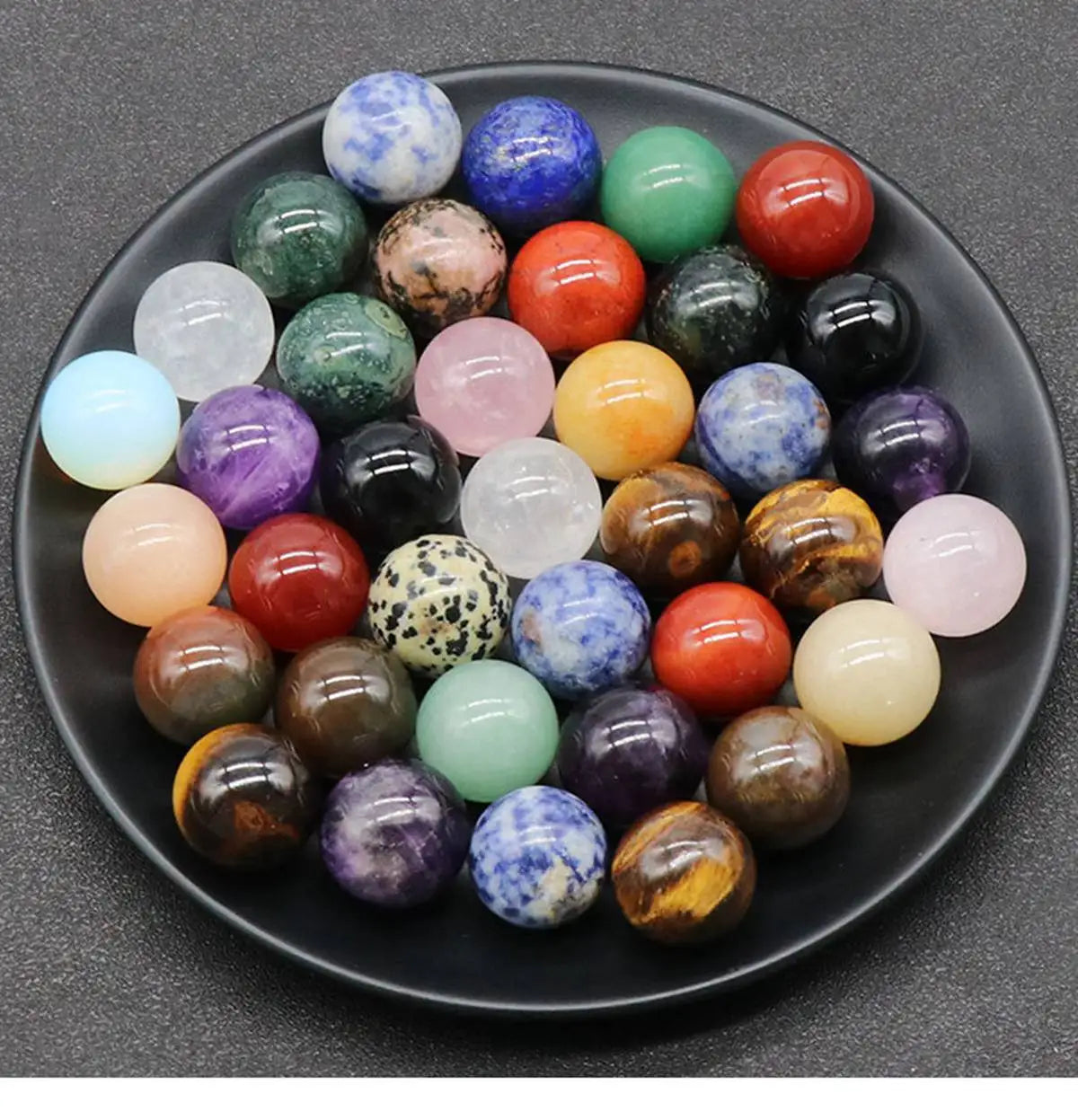 20mm Natural Gemstone Crystal Beads Various Smooth Charm Loose Beads for Jewelry Making