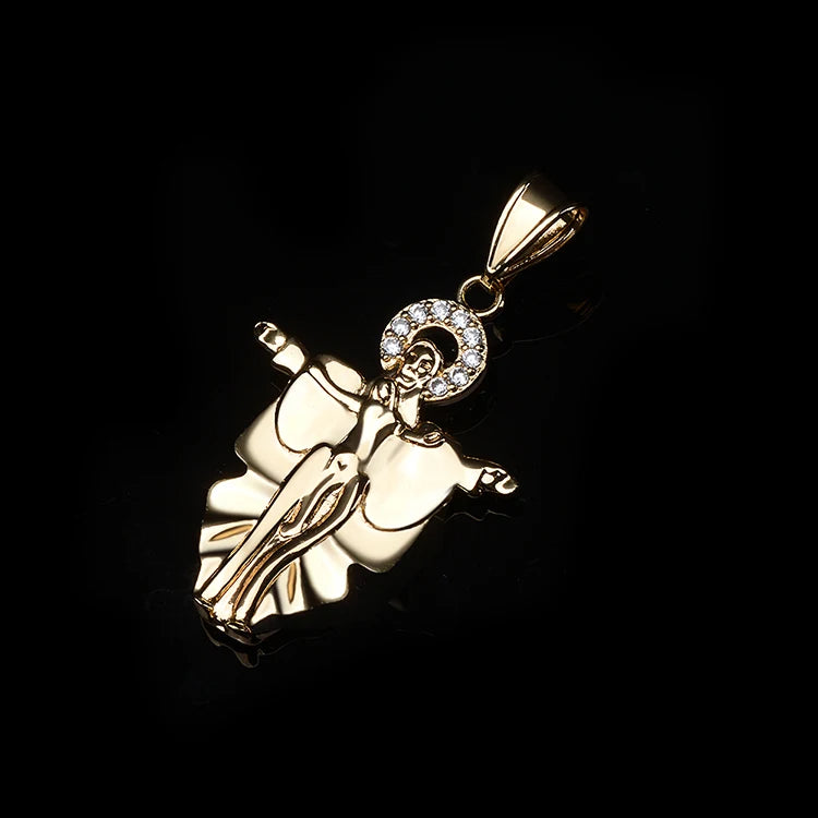 Oro Joyeria 18K Laminated Gold Wholesale Jewelry Brass Disc Accessories Jewelry Women Men Mexican 14k Gold Plated Pendants