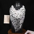 Luoyan 2026 Dress Jewelry Luxury Multilayer Pearl Collar Choker Necklace Big Pearl Handmade Statement Necklace for Women Wedding