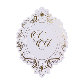 Custom 5X7 Elegant Wedding Dinner Menu Cards Hot Stamping Gold Foil on White Paper for Party Events and Drink Menus