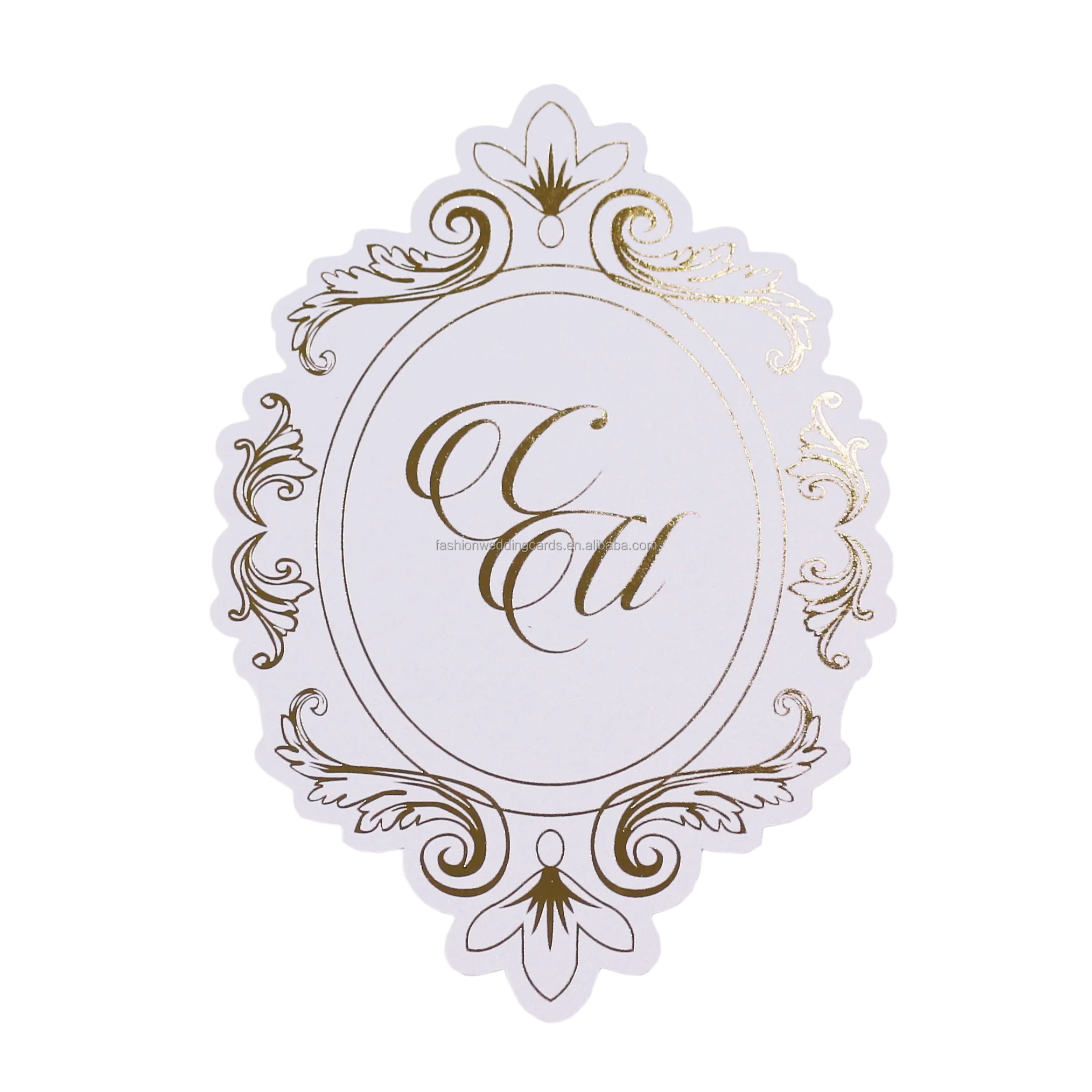 Custom 5X7 Elegant Wedding Dinner Menu Cards Hot Stamping Gold Foil on White Paper for Party Events and Drink Menus