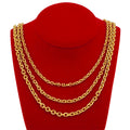 JXX XL-70 Brass Necklace Gold Plated Classic Style Hip Hop Jewelry Chain for Parties Weddings Engagements Anniversaries Gifts