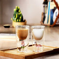 Hot Selling Love Cup Heart Shaped Double Wall Glass Mugs Insulated Iced Tea and Double Walled Glass Coffee Cup Mug