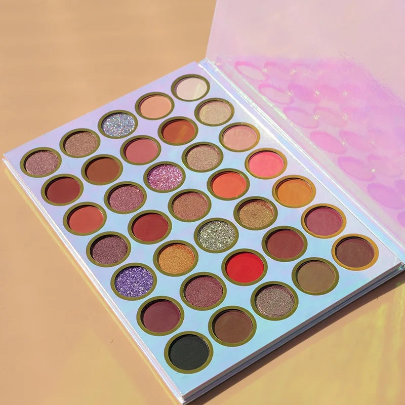 35 Color Pigment Custom Private Label Eyeshadow Palette