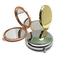 2023 Rose Gold Portable Round Folded Compact Mirrors  Silver Pocket Mirror Making up for Personalized Gift