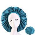 Hot Sell Large Size Women Solid Satin Sleep Cap for Curly Hair Lady Hair Hat Bonnet