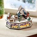 Laser-cut Wooden Christmas Village Christmas Scene Wooden Christmas Decoration Puzzle