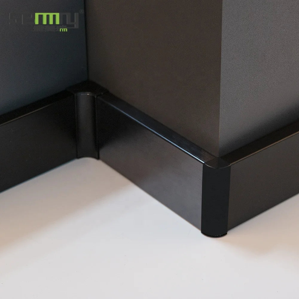 Drop Shipping Free Sample Kitchen Tile Floor Aluminum Led Baseboard Waterproof Metal Skirting Board for Apartment Use
