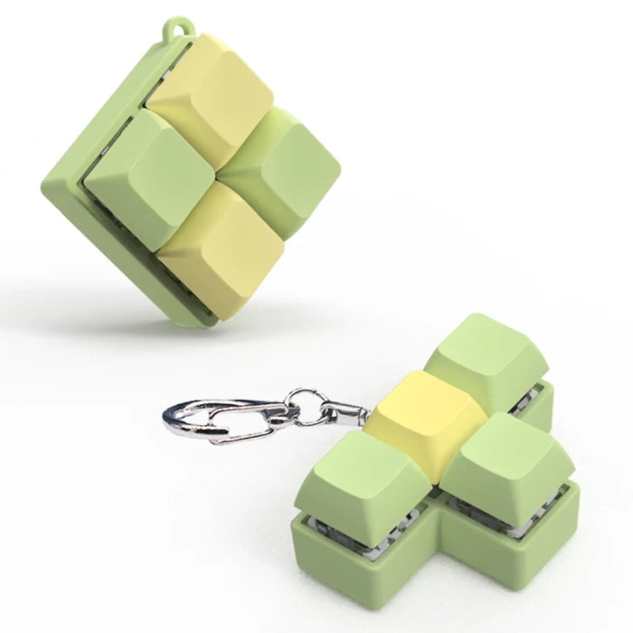 Four Bond Mini Portable Keyboard Cap Keychain Decompression Squeeze Toy Funny