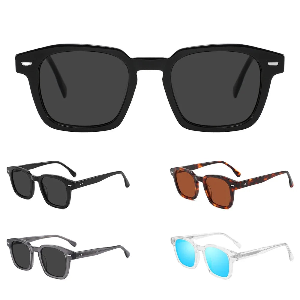 2025 Classic Square Acetate Frame Sunglasses TAC Lens for Men Women  Polarized Lens Sunglasses