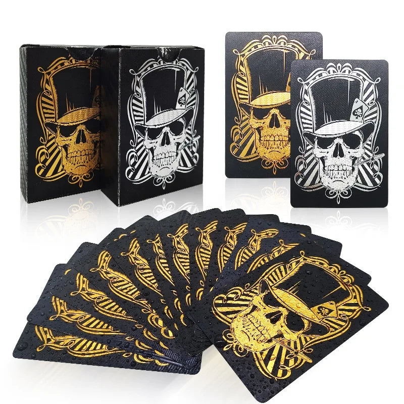 Wholesale Gold Foil Poker PVC Plastic Cards Waterproof Paper Material Premium Custom Poker for Set