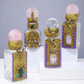 Natural Crystal Ball Perfume Bottle Essential Oil Dispenser Cosmetic Empty Bottle Magic Vial