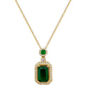 Yiwu DAICY Hot Sale Jewelry Emerald Necklace Luxury Women Earrings Necklace Set for Festival Gifts