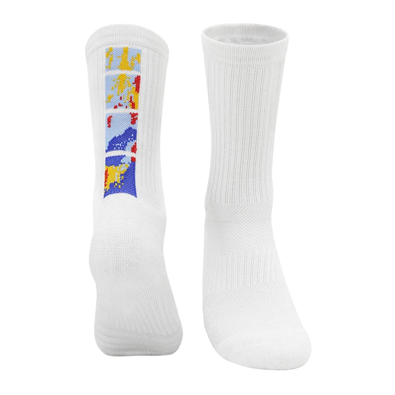 Custom Men's Basketball Socks Student Socks Towel Youth Kids Tube Terry Running Socks Factory