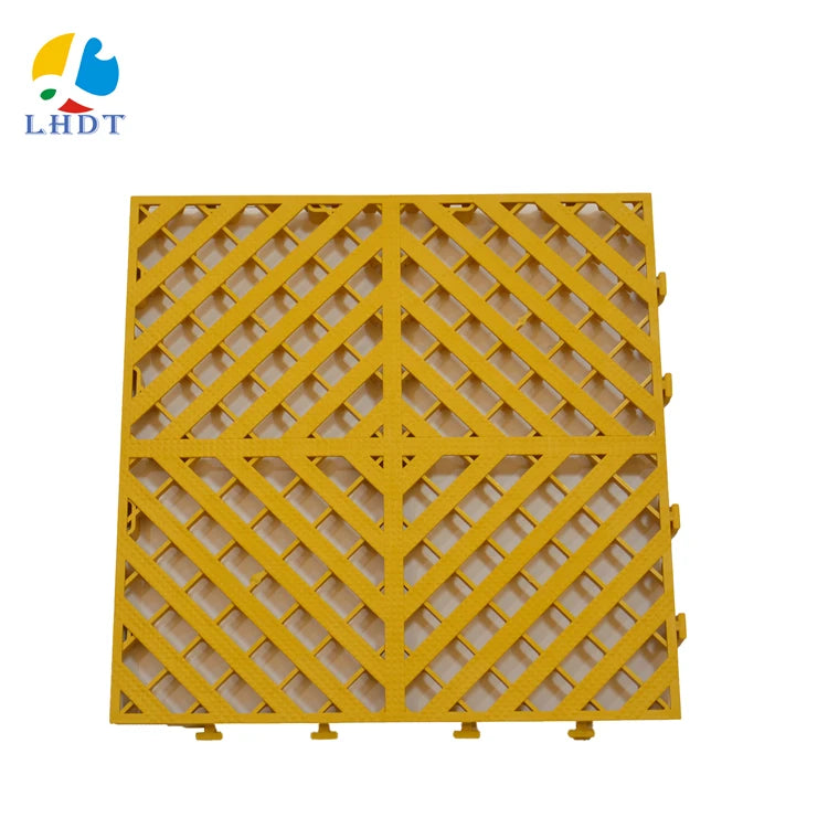 Car Wash PP Anti-Skid Drainage Splicing Tile Maintenance Workshop Wear-Resistant Interlocking Floor Tile