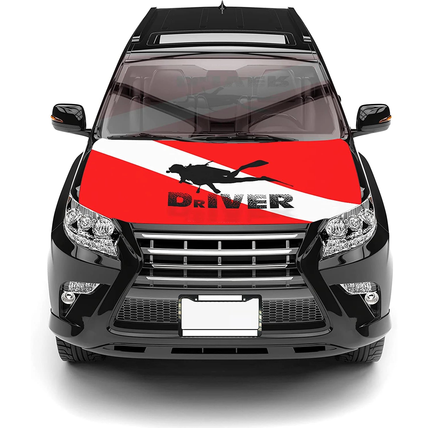 Promotional Product Dive Flag Car Hood Cover Sublimation Print Car Hood Flag 120x160cm Custom Diver Hood Flag