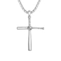 Customized Men's Jewelry Man Cross Pendant Stainless Steel Sporty Baseball Necklace for Man