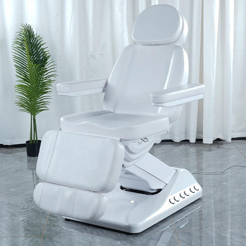 Factory Customizable 3 Motor Adjust Luxury Multi-function White Electric Table Beauty Table Spa Facial Bed Electric Beauty Chair