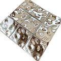 Concave and Convex Metal Stainless Steel Mosaic Tile Silver Water Ripple Background Wall Mirror Wall Attached Bathroom Wall Tile
