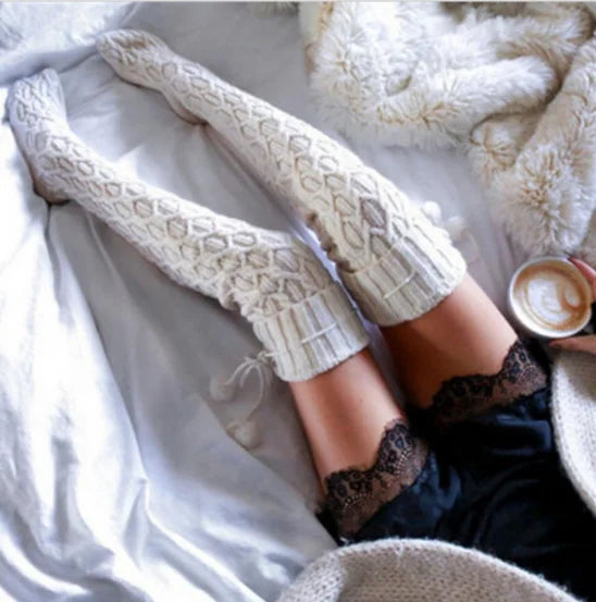 Women Woollen Stockings Winter Thigh-High Warm Socks Hot New Final Scenting Thickness Socks