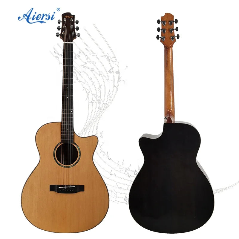 Chinese Aiersi Brand Sale Oem Guitar 40 Inch Rosewood Acoustic Guitar