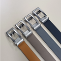 Genuine Leather Belt for Men Automatic Buckle Business Casual Dress Belts High Quality Adjustable   Belt for Jeans Free Logo