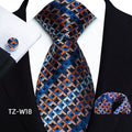 Shengzhou OEM Custom  Polyester Tie  Silk Set Mens Neck Tie Set and Pocket Square Wedding Tie Gifting Set for Men
