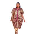 New Arrival African Kitenge Dress Designs Mesh Gauze Two Piece African Dress Gilding East African Clothing