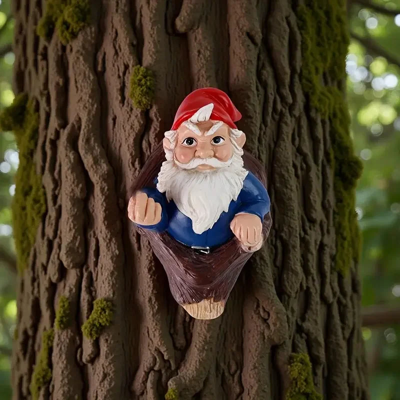 Solar Powered Gnome Garden Lantern Outdoor Resin Figurine Holding Magical Light Enchanted Garden Decor for Patio and Yard