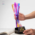 Custom-Made Five-Pointed Star Crystal Trophy Creative Glass Award for Outstanding Employees Carved DIY Event Souvenirs