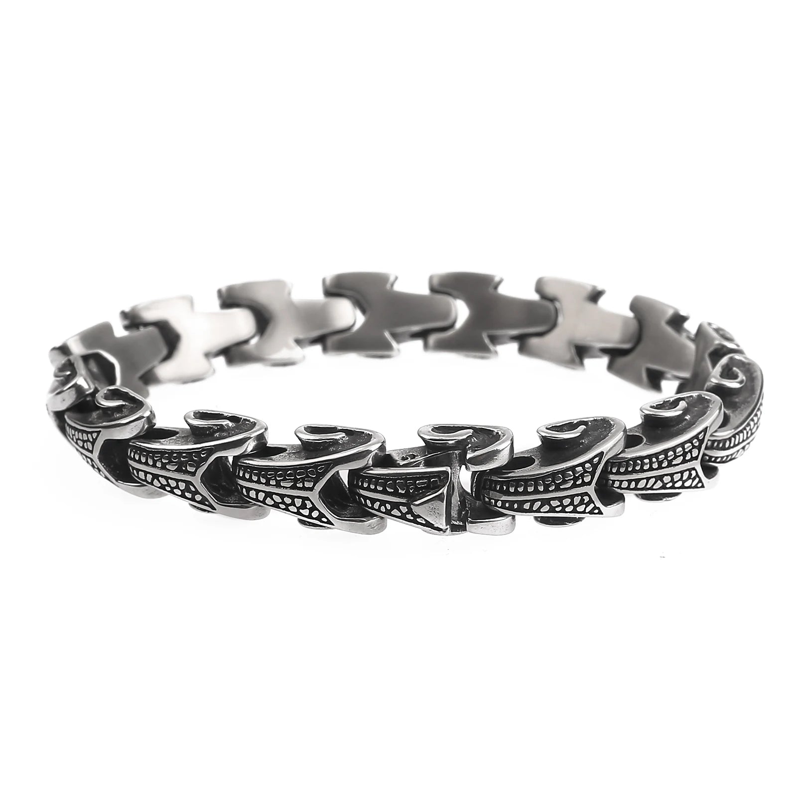 New Collection Vintage Bracelet Silver Decor Viking Jewelry Stainless Steel Viking Dragon Bracelet Viking Bracelet