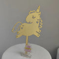 Customizable Size Acrylic Unicorn Cake Topper for Theme Party Cake Decoration Supply