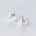 New Fashion 925 Sterling Silver Pearl Ginkgo Leaf Stud Earrings Girls Birthday Gifts Jewelry
