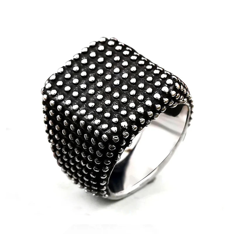 Vintage Jewelry Men Hip Hop Punk 316l Stainless Steel Rivet Rings