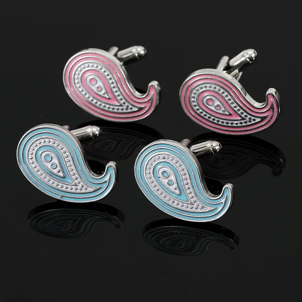Newly Designed Alloy Cufflinks Tie Clips Droplet-Shaped Fashion Accessory Set for Weddings Gifts Parties Engagements