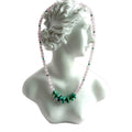 Natural Turquoise purple Lavender beads 925 Sterling Silver gemstone  Necklace