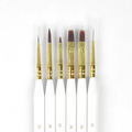 A Set of 6pcs High Quality Nail Brush Kit with Imported PET Nylon Hair and White Resin Handle UV Gel Brush for Nail Beauty BW4