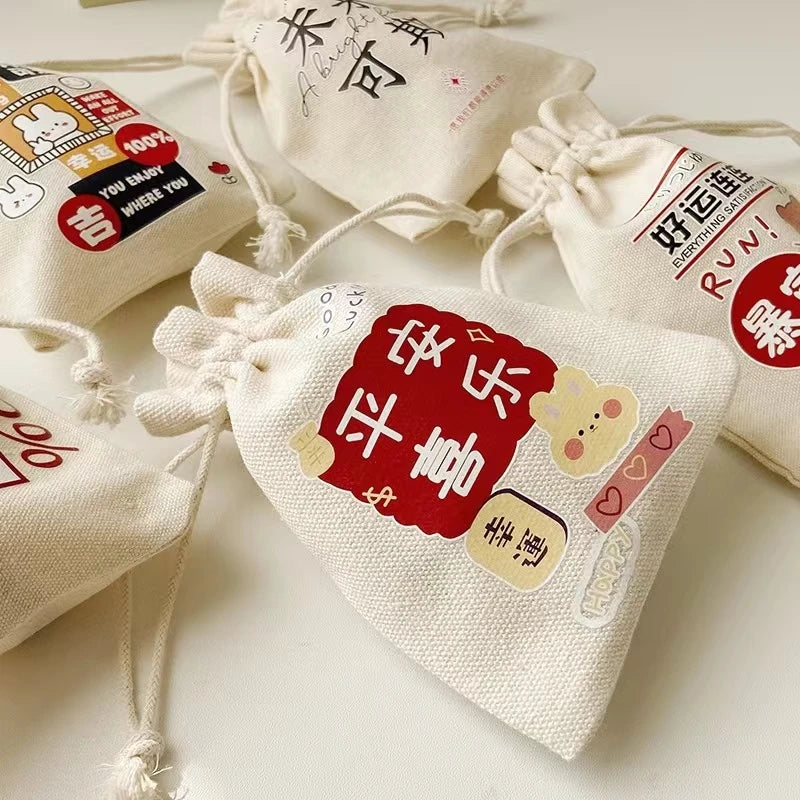 Cotton Fabric Drawstring Dust Bag DHL FedEx Customized Logo Handbag Gift for Industrial Storage Craft Featuring Western Sea Art