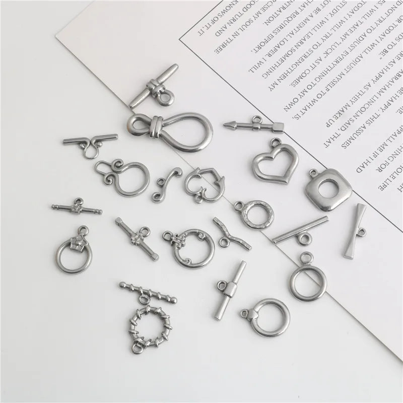 Stainless steel pattern love OT Taige Jewelry diy- word circular bracelet connecting