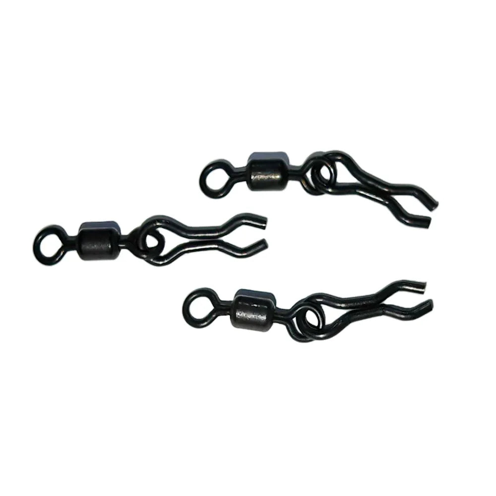 Carp Fishing Tackle Matt Black Rolling Swivel with Sinker Eyes