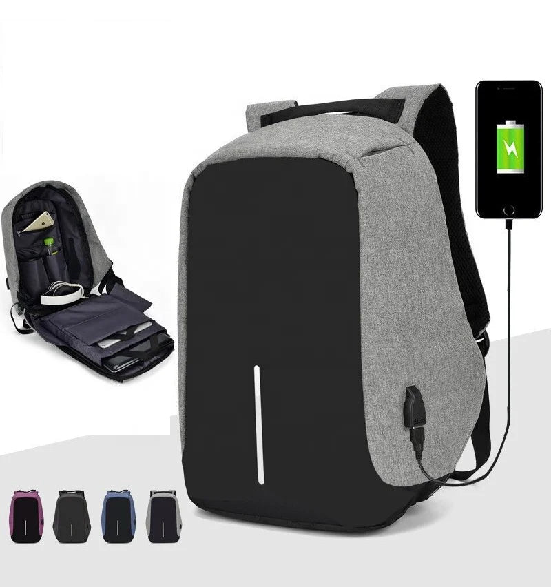Wholesale Logo Custom Durable Business Travel Waterproof Gray School Bag Cheap Student Laptop Backpack Zipper Large Capacity