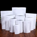 Heat Sealable Ziplock Food Tea Coffee Packaging White Kraft Paper Bag Recyclable Bolsa Doypack Aluminum Foil Stand up Pouch