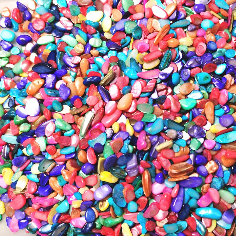 2025 Wholesale Colored Shell Gravel Rough Stone Healing Amethyst Gravel Rose Quartz Crystal Chips Tumbled Stones