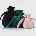 Luxury Personalized Velvet Drawstring Bag Custom Logo Bracelet Packaging Perfume Pouch for Jewelry Storage