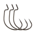 Wholesale Winter Fishing High Carbon Steel 5/0-12/0 Crank Worm Fishing Hooks Offset Worm Lures Set Fishing Jig Hook