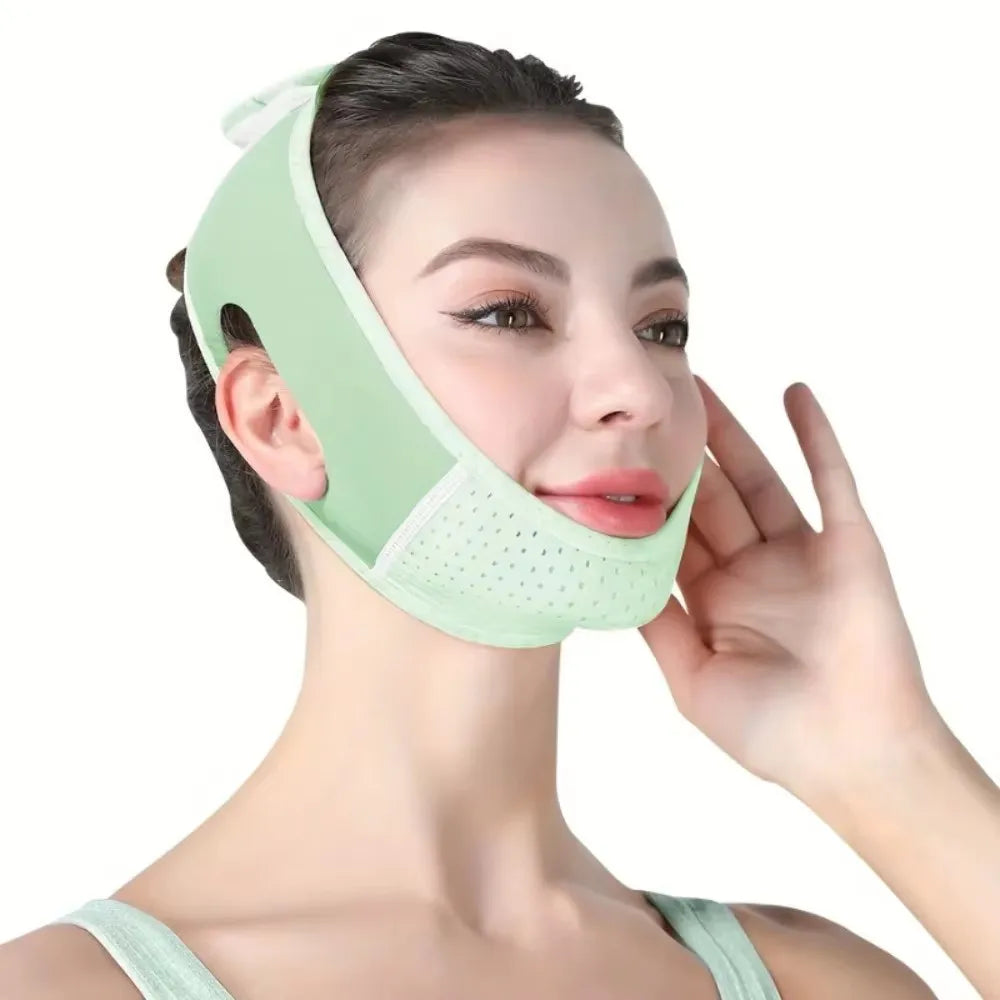 Breathable V-Line Face Slimming Bandage Double Chin Reducer Anti Wrinkle Facial Massage Strap