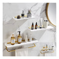 Bathroom Storage Shelf Marble Shower Shelf Holder Wall Mounted